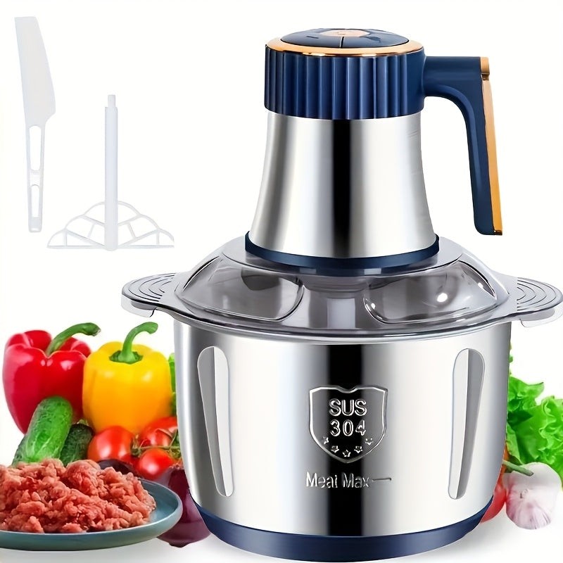 Electric food chopper with stainless steel bowl - product photo 1