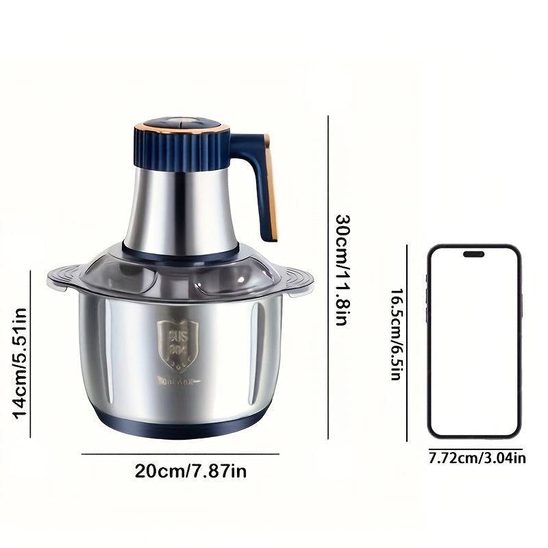 Electric food chopper with stainless steel bowl - product photo 2