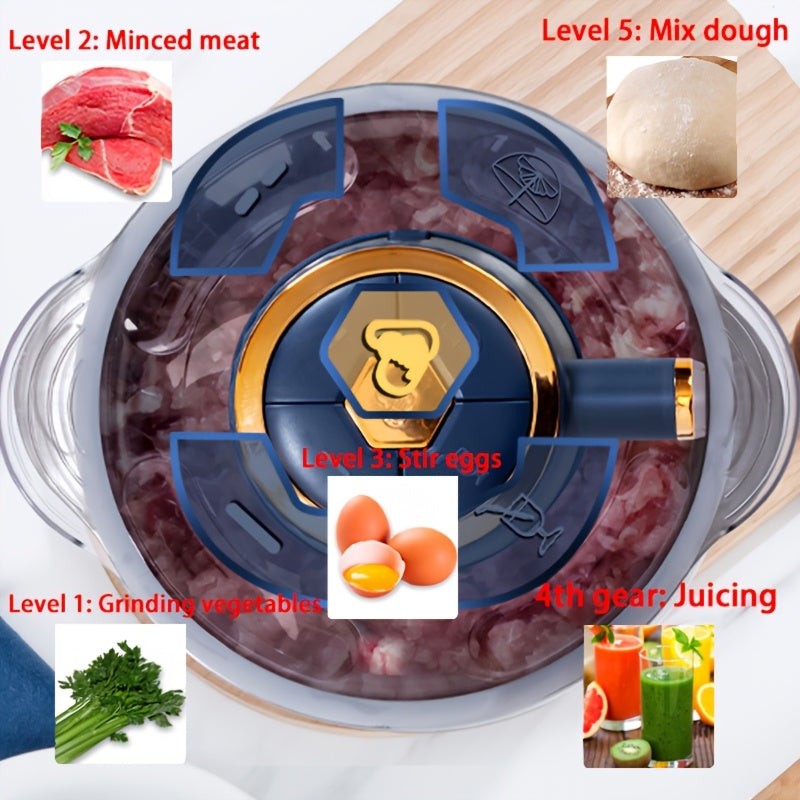 Electric food chopper with stainless steel bowl - product photo 8
