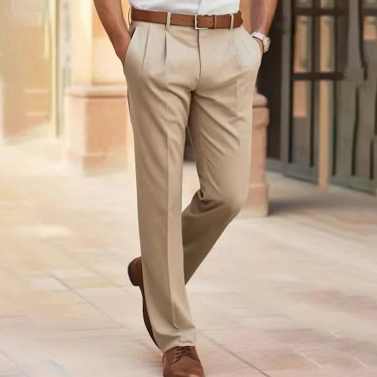 Men's straight-leg office trousers - product photo 2