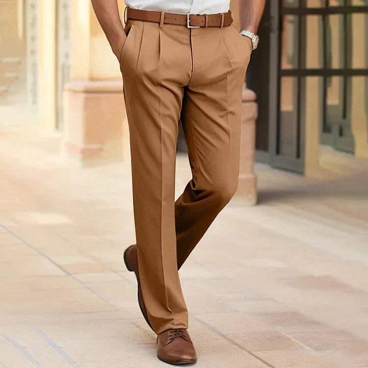 Men's straight-leg office trousers - product photo 3