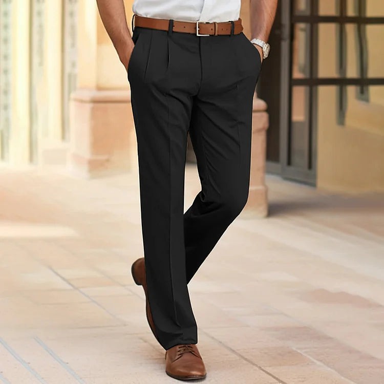 Men's straight-leg office trousers - product photo 4