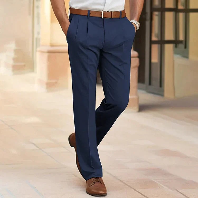 Men's straight-leg office trousers - product photo 5