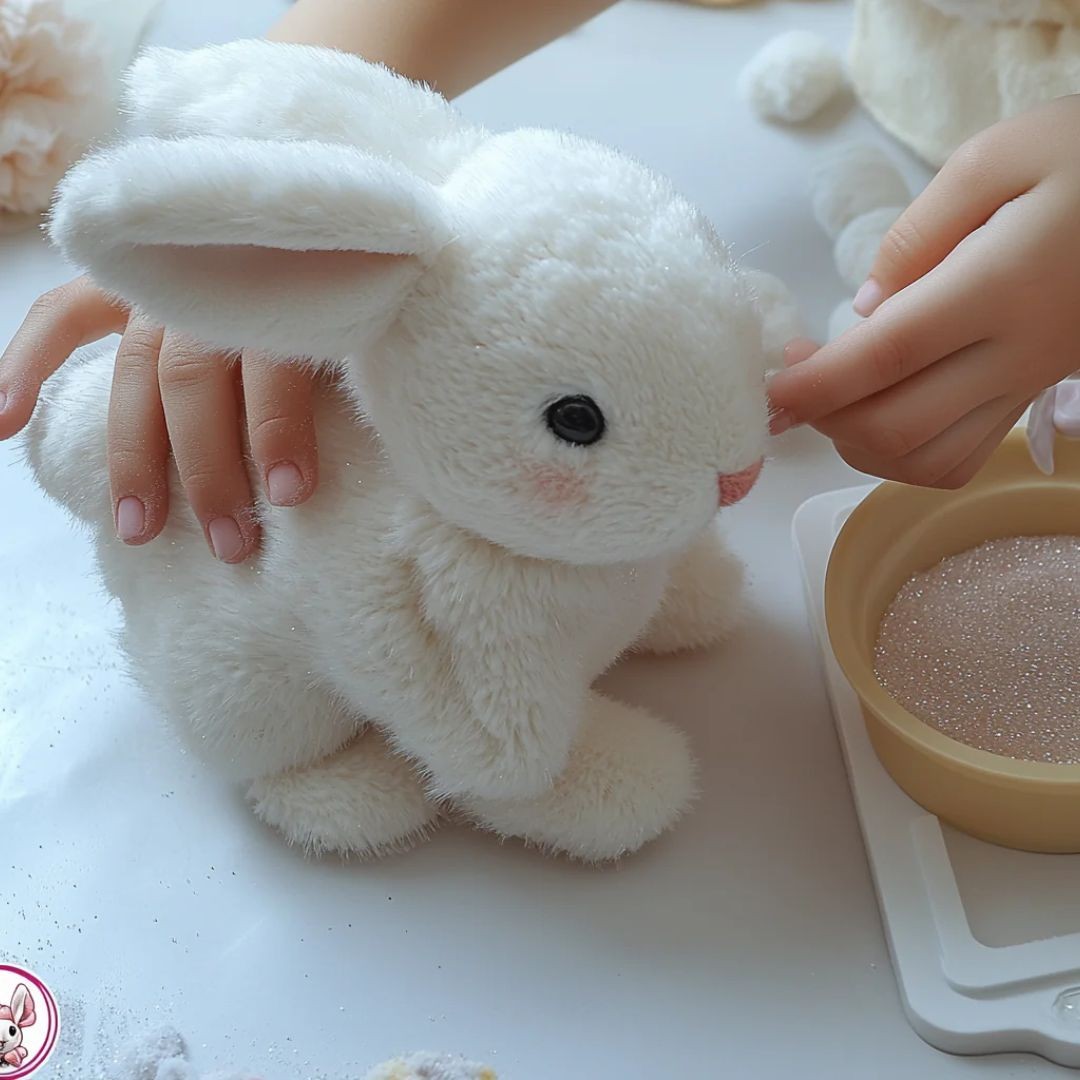 Interactive plush rabbit that hops - product photo 3