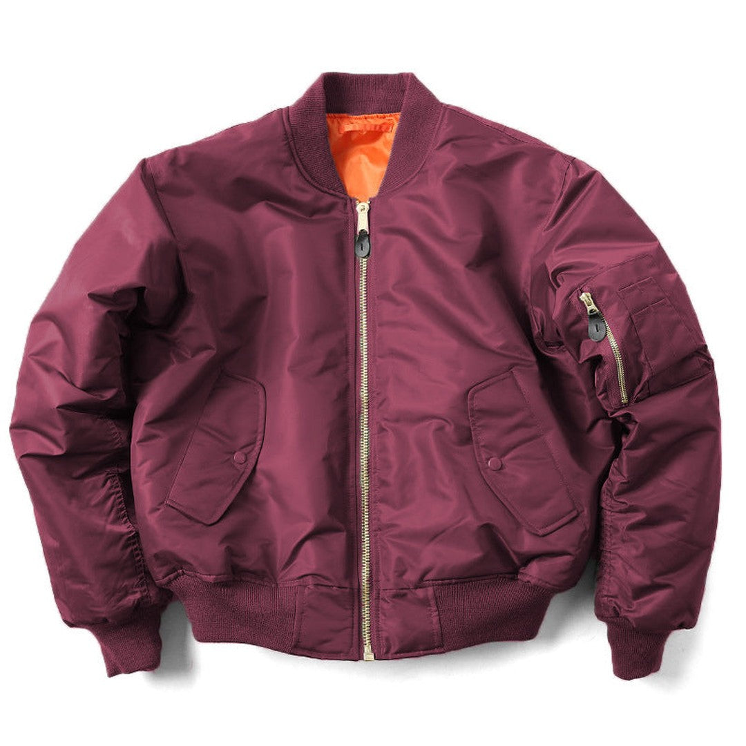 Man wearing the Clyde men's zip-up bomber jacket, 14 view