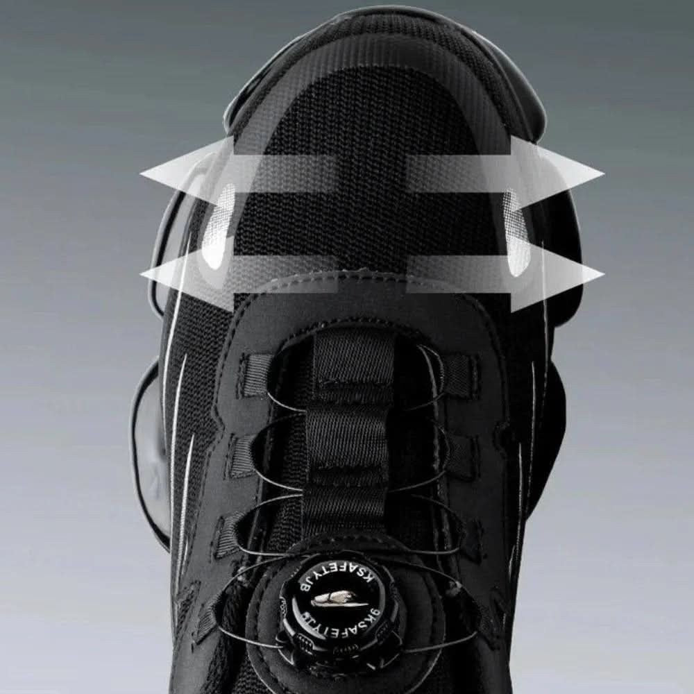 Wide toe slip-resistant work shoes with dial lacing - product photo 2