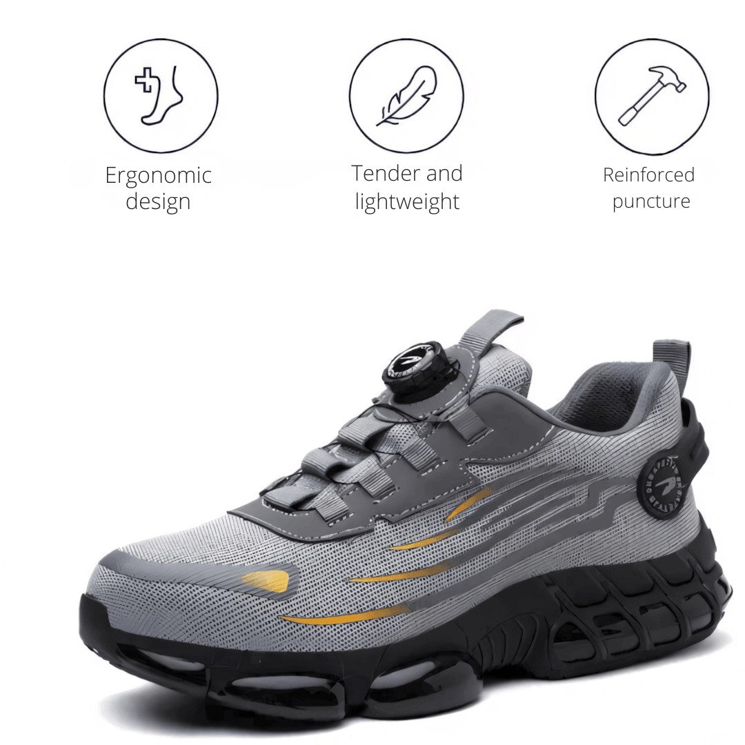 Wide toe slip-resistant work shoes with dial lacing - product photo 7