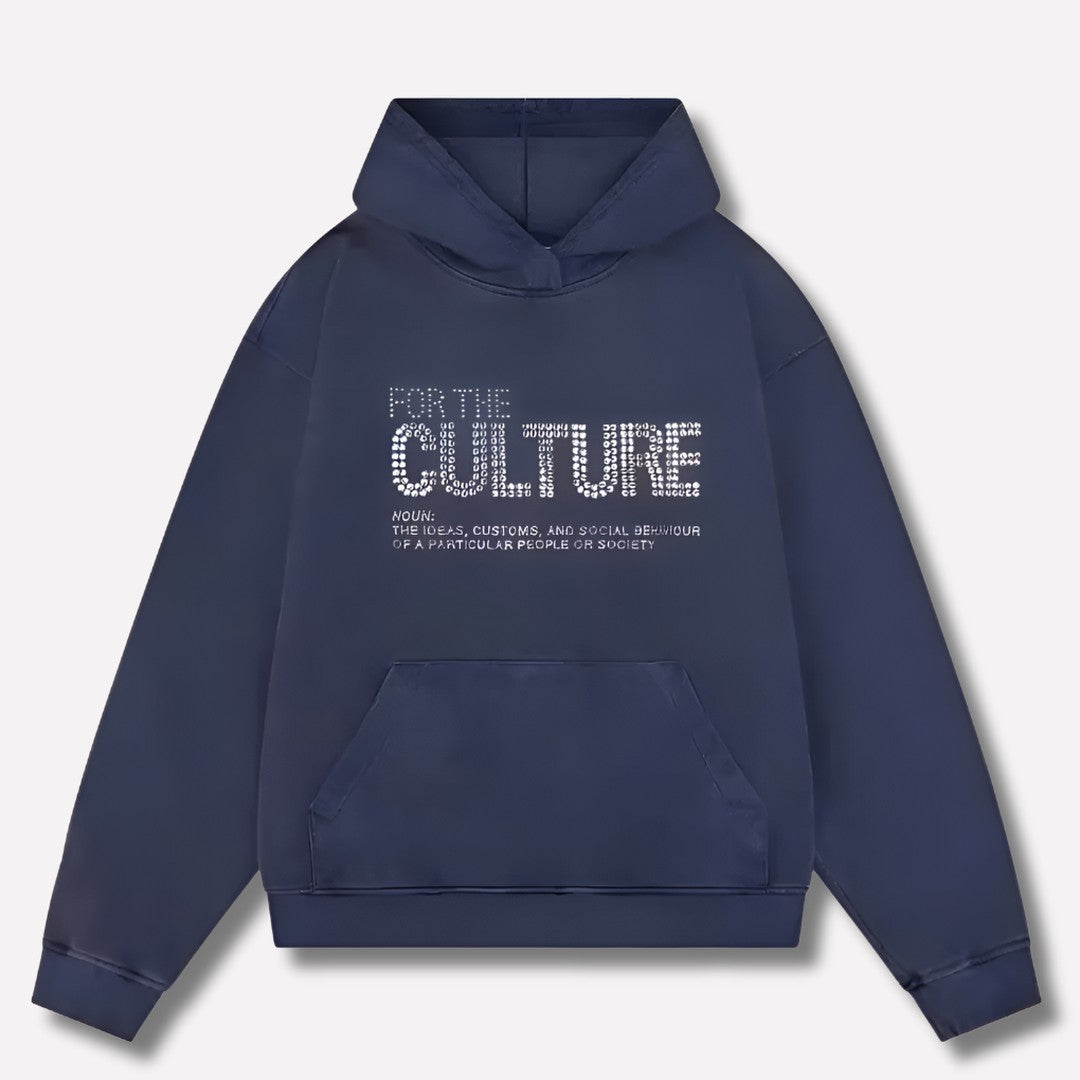 Man wearing the Declan men's hoodie, front view