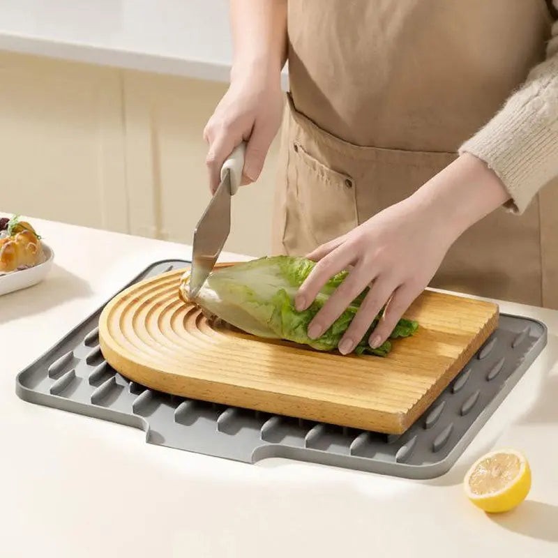 Sloped silicone drying and trivet mat - product photo 5
