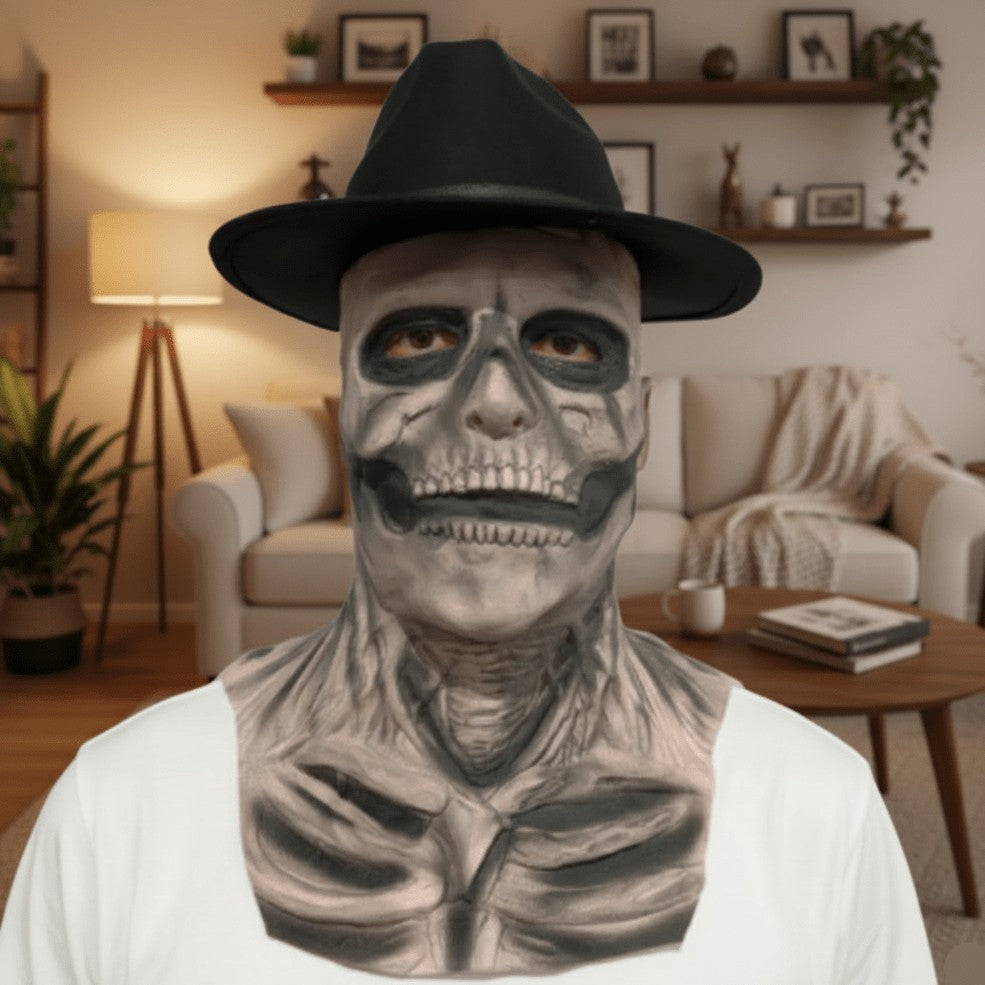 Latex and silicone skeleton mask - product photo 3