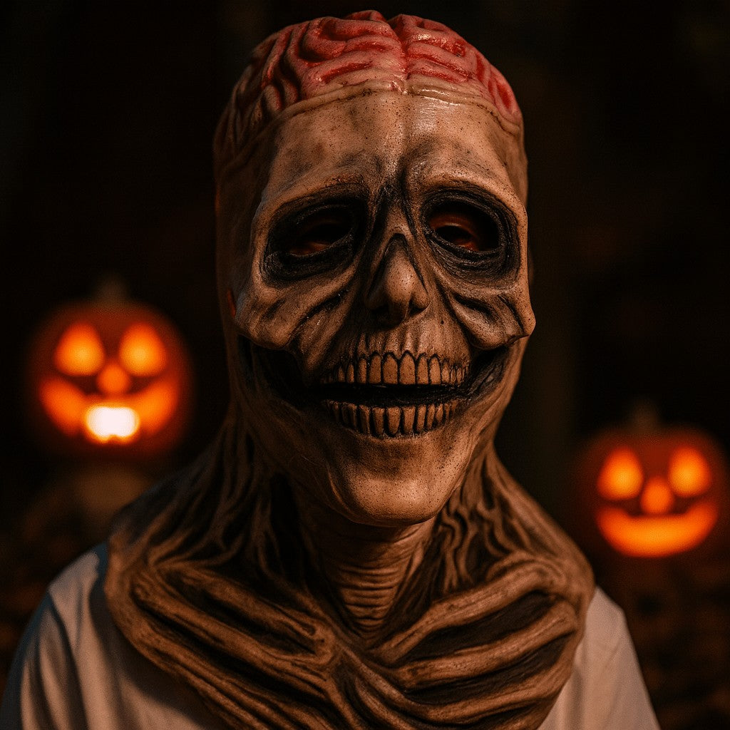 Latex and silicone skeleton mask - product photo 4