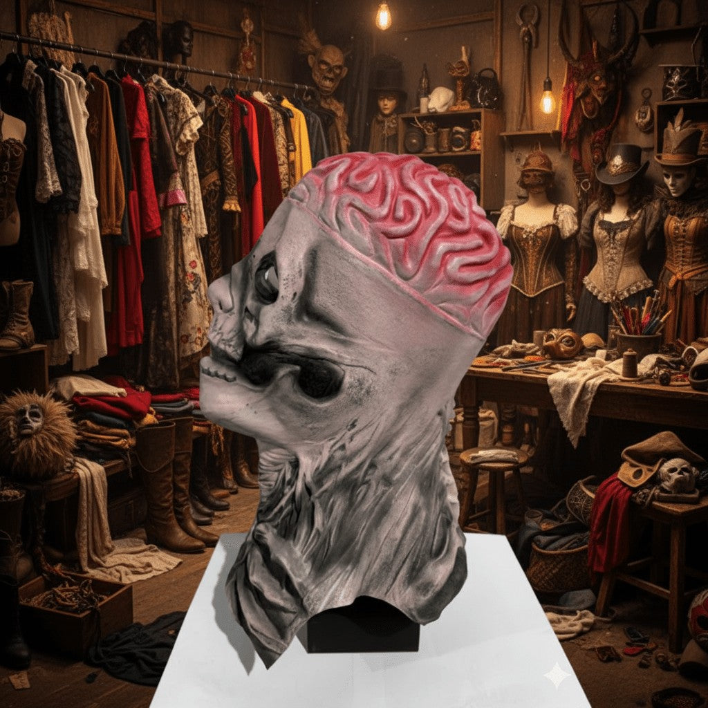 Latex and silicone skeleton mask - product photo 7