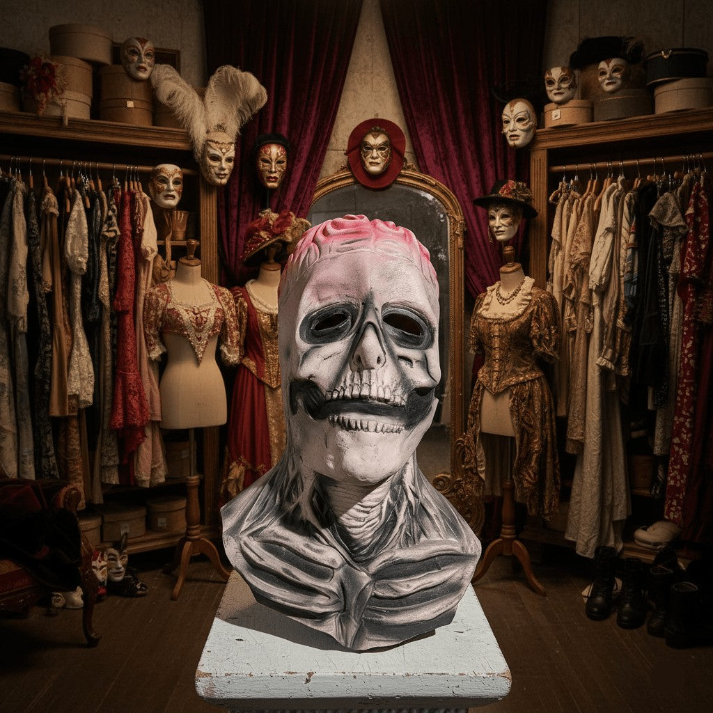 Latex and silicone skeleton mask - product photo 8