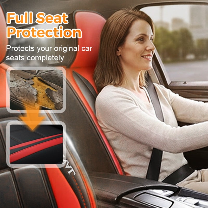 Universal PU leather front car seat covers - product photo 9