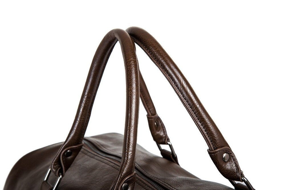 Lightweight PU leather travel duffel bag - product photo 14