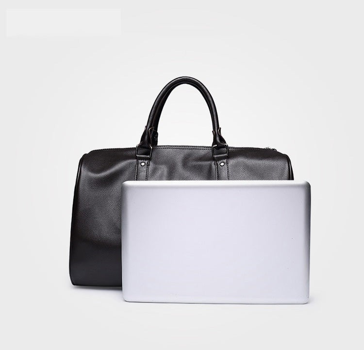 Lightweight PU leather travel duffel bag - product photo 4