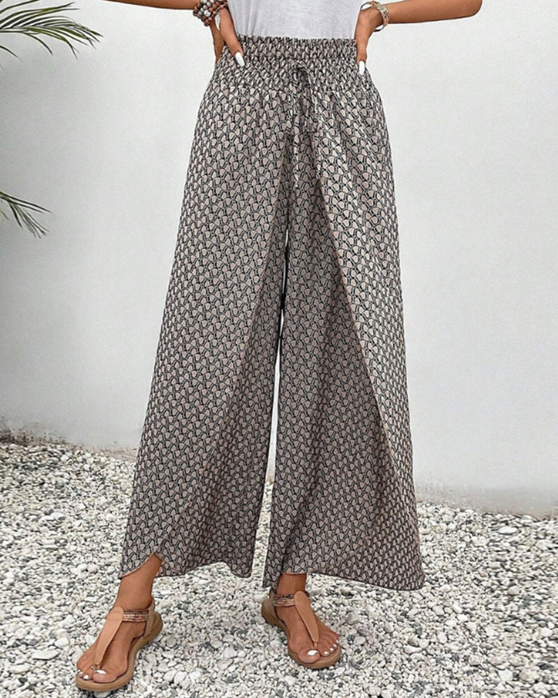 Maya | Women's Boho Printed High-Rise Trousers