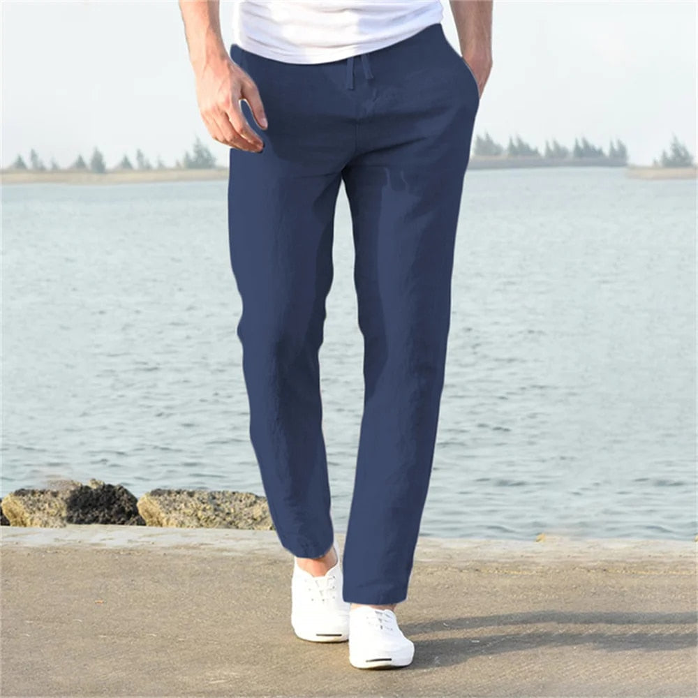 Orion | Men's Linen Drawstring Casual Pants