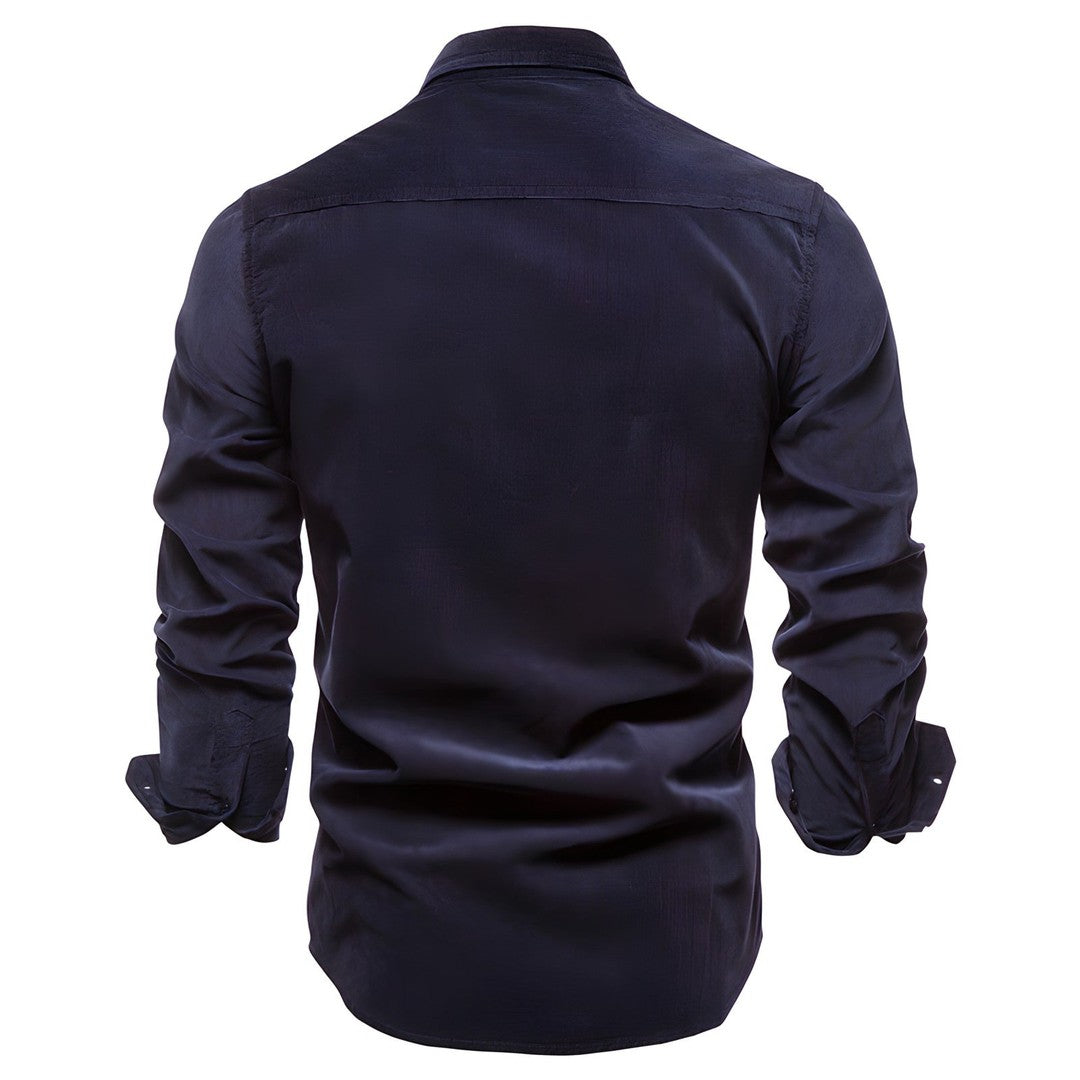 Man wearing the Elias men's casual shirt, 9 view