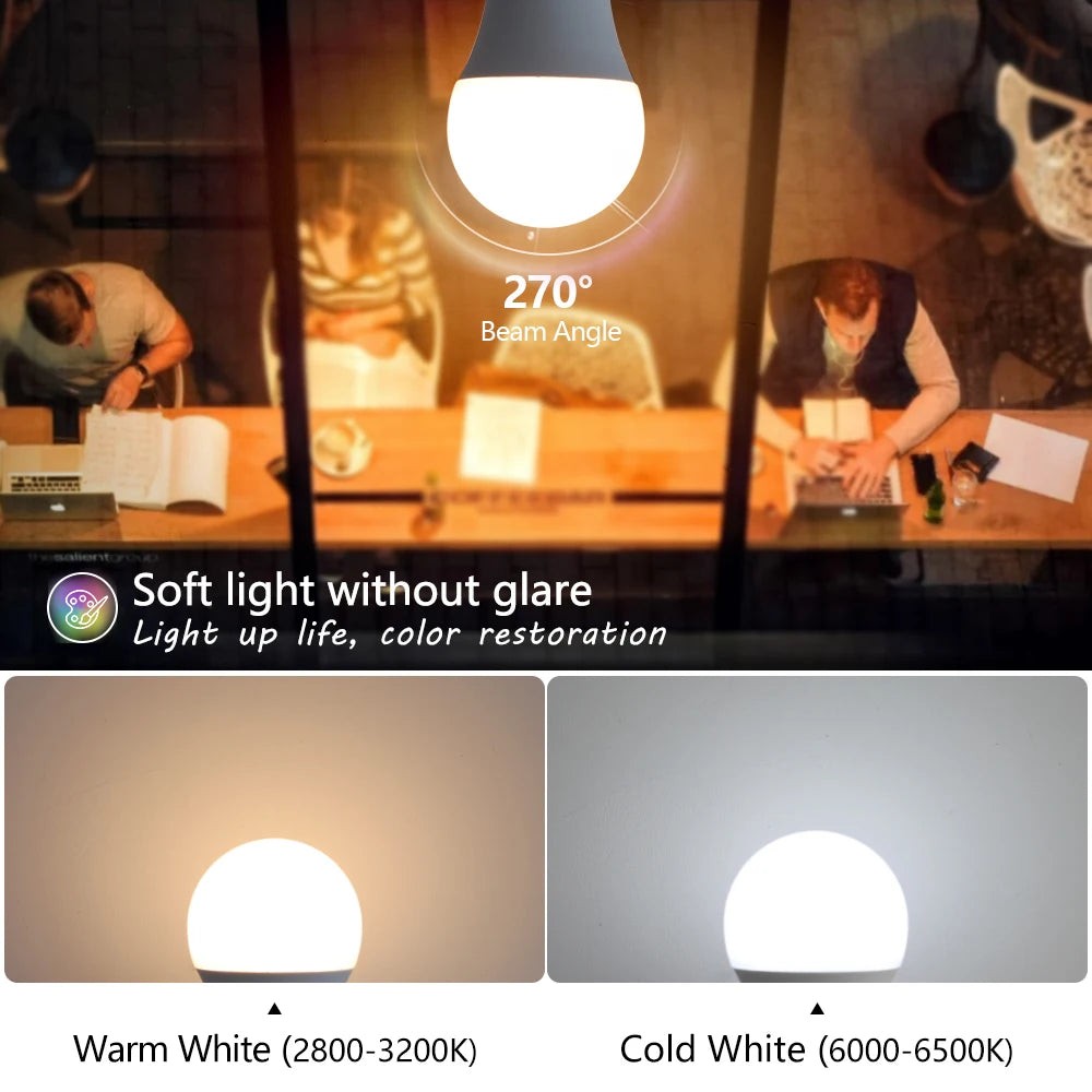 E27 warm white LED bulb - product photo 2