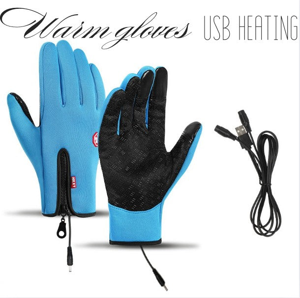 USB heated waterproof winter gloves - product photo 10