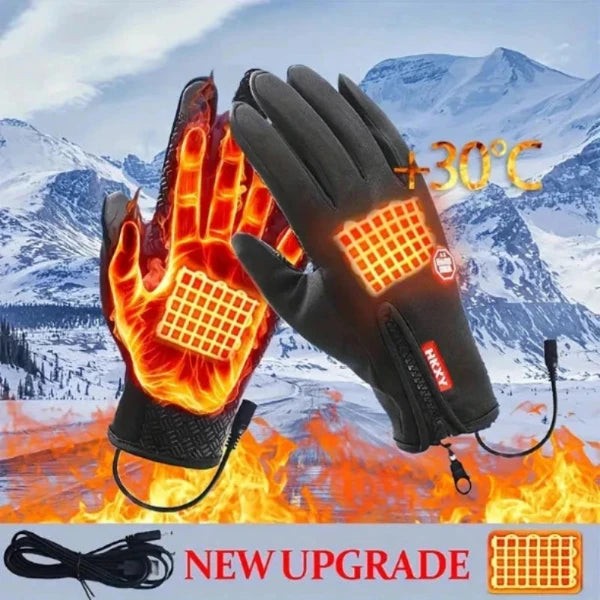 USB heated waterproof winter gloves - product photo 12