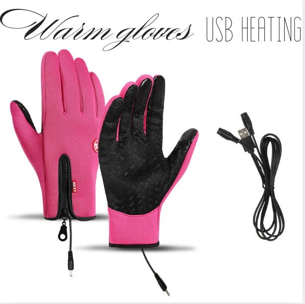 USB heated waterproof winter gloves - product photo 8