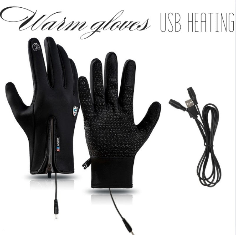USB heated waterproof winter gloves - product photo 9