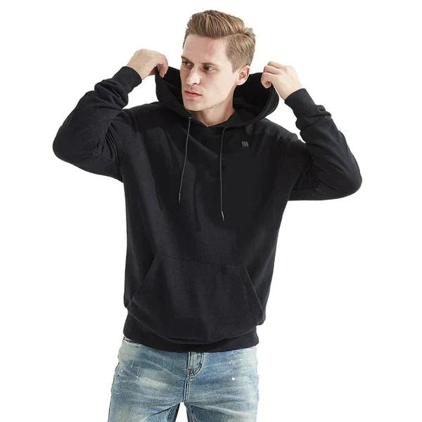 USB heated unisex hoodie with three heat settings - product photo 2