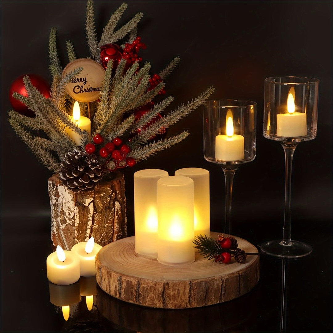 Flameless LED tea light candles with remote - product photo 5
