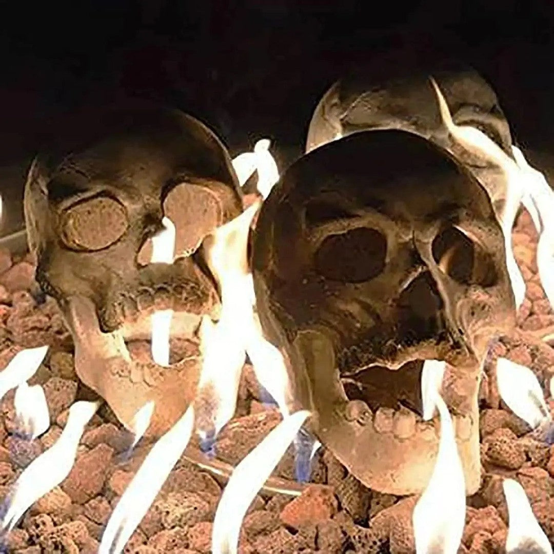 Cast resin skull ornament - product photo 2