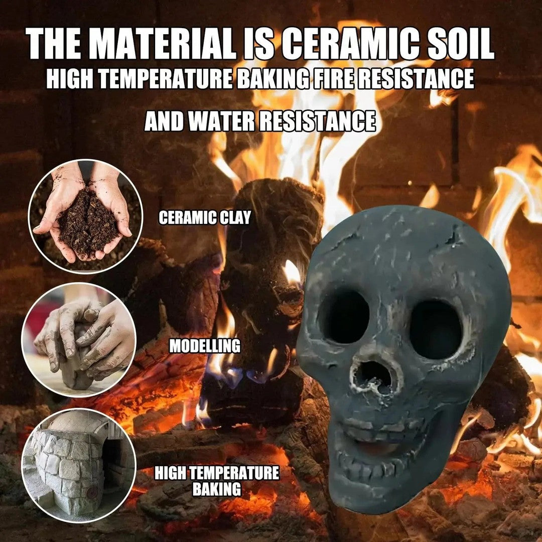 Cast resin skull ornament - product photo 3