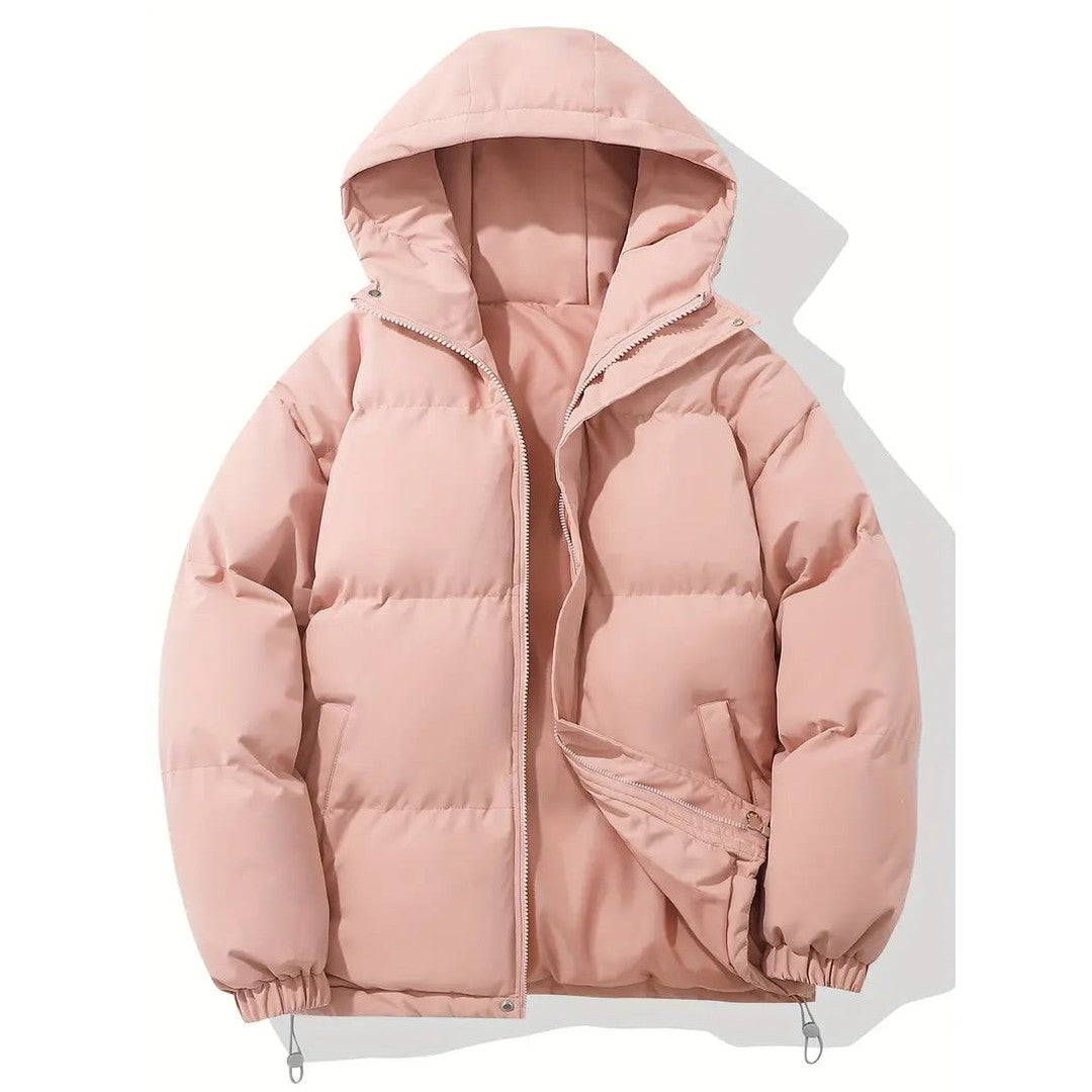 Man wearing the Emrys men's hooded jacket, 8 view