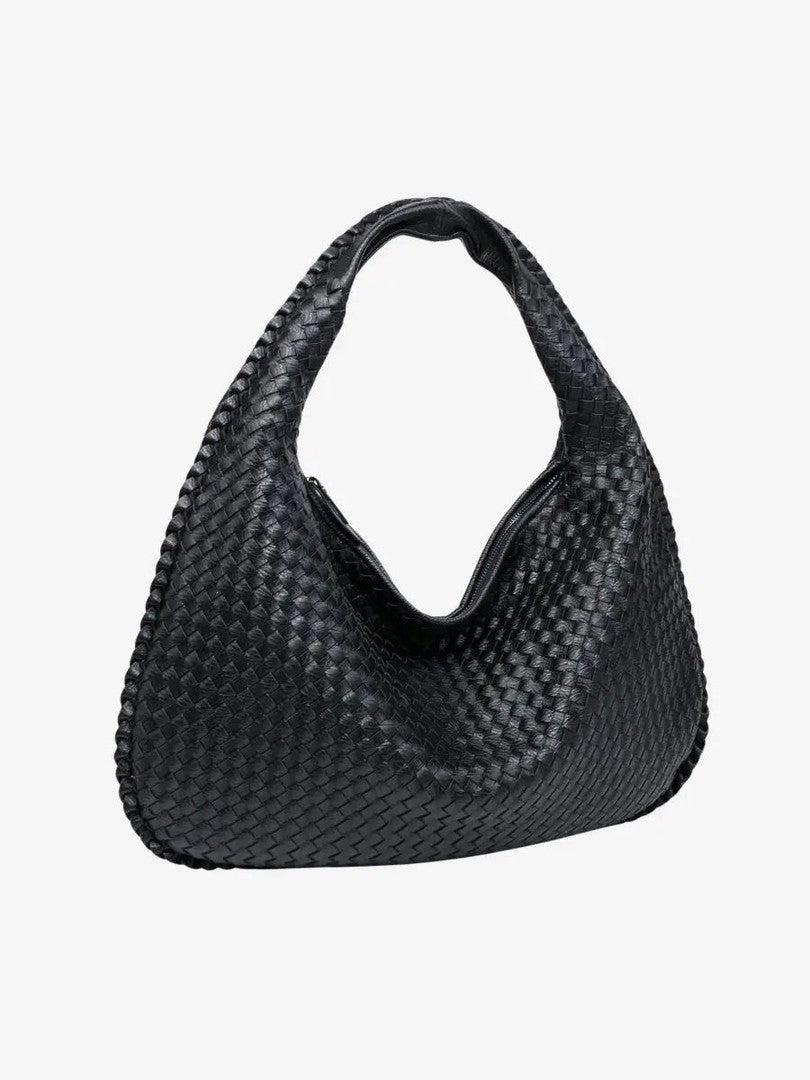 Braided leather hobo shoulder bag - product photo 2