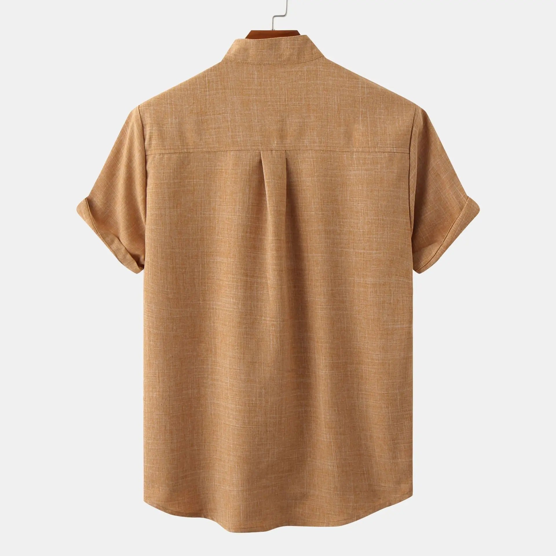 Aaron | Men's Stand Collar Button-Down Shirt