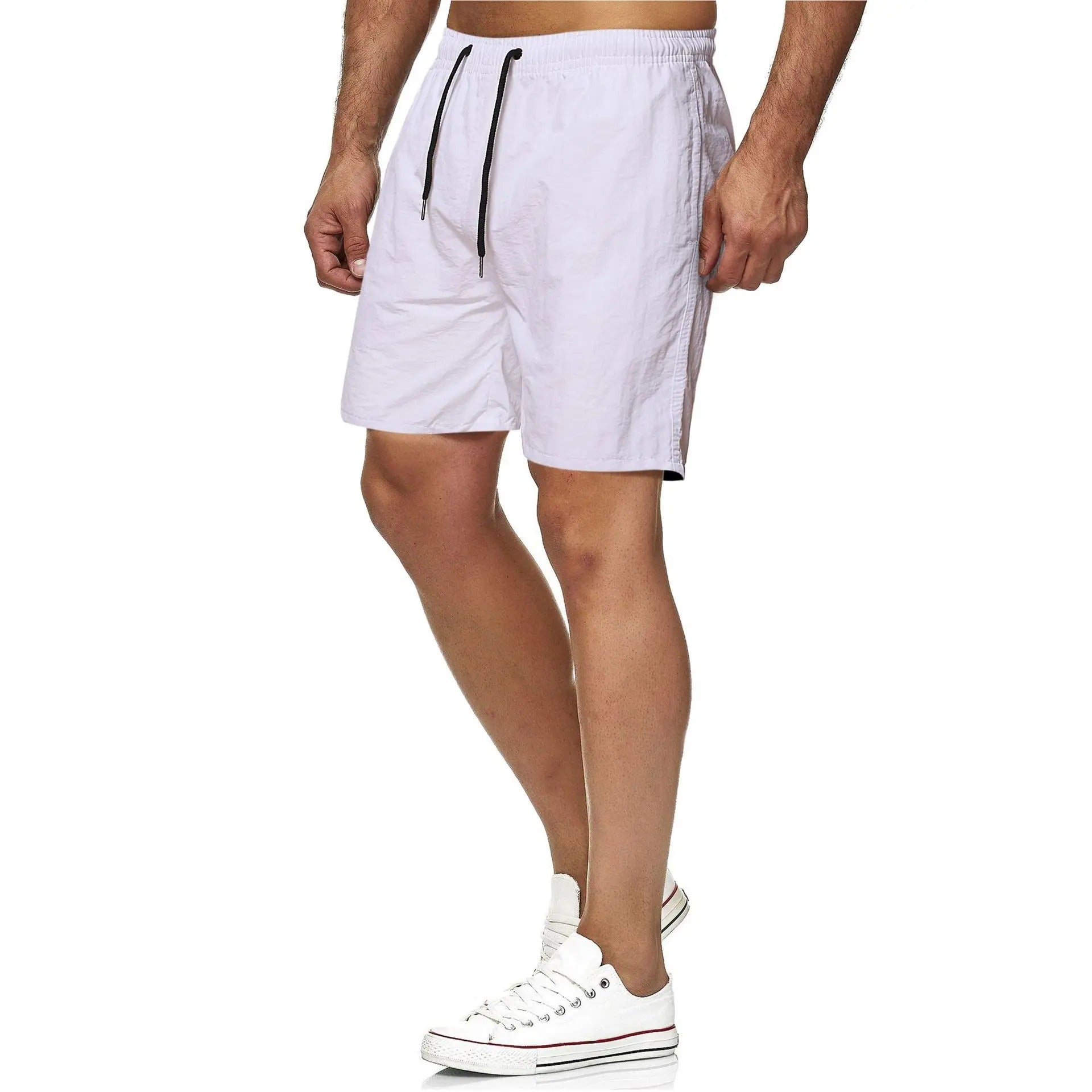 Leo | Men's Solid Colour Drawstring Beach Swim Shorts
