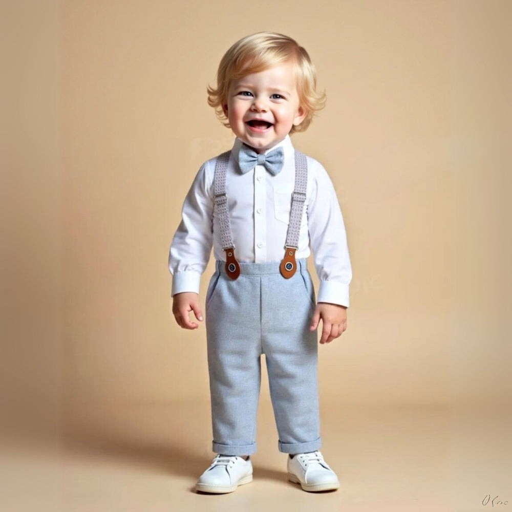 Boys three-piece suit with vest and bow tie - product photo 14