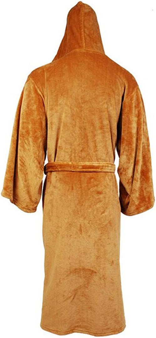 Men's extra-long flannel bathrobe - product photo 4