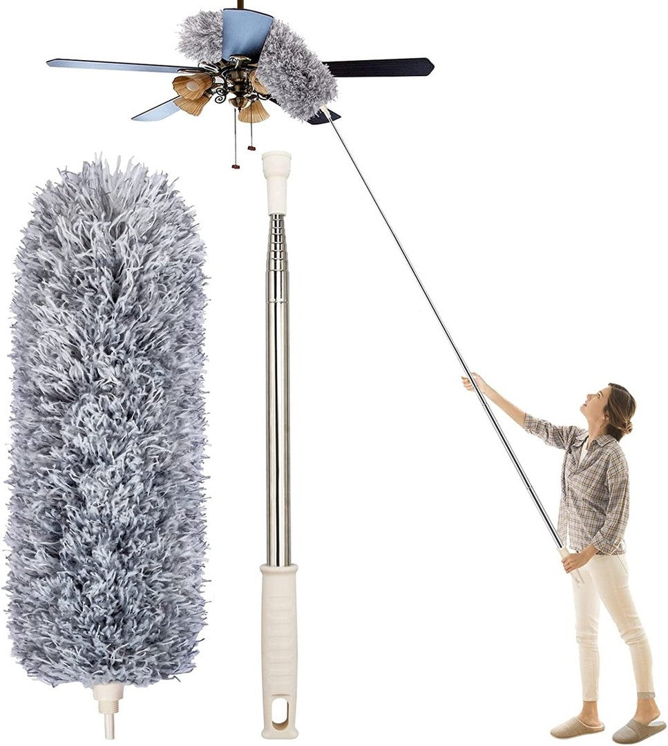 Telescopic microfibre duster with bendable head - product photo 1