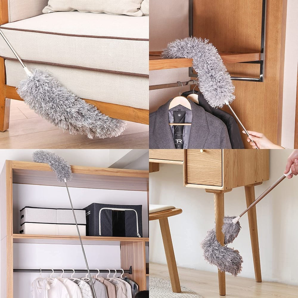 Telescopic microfibre duster with bendable head - product photo 2