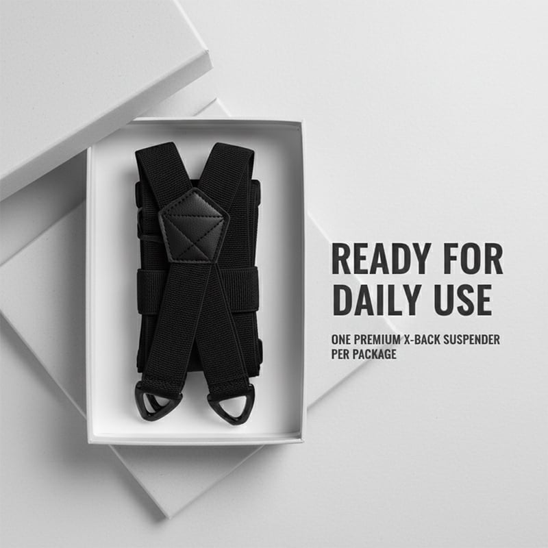 Four-clip adjustable suspenders - product photo 6