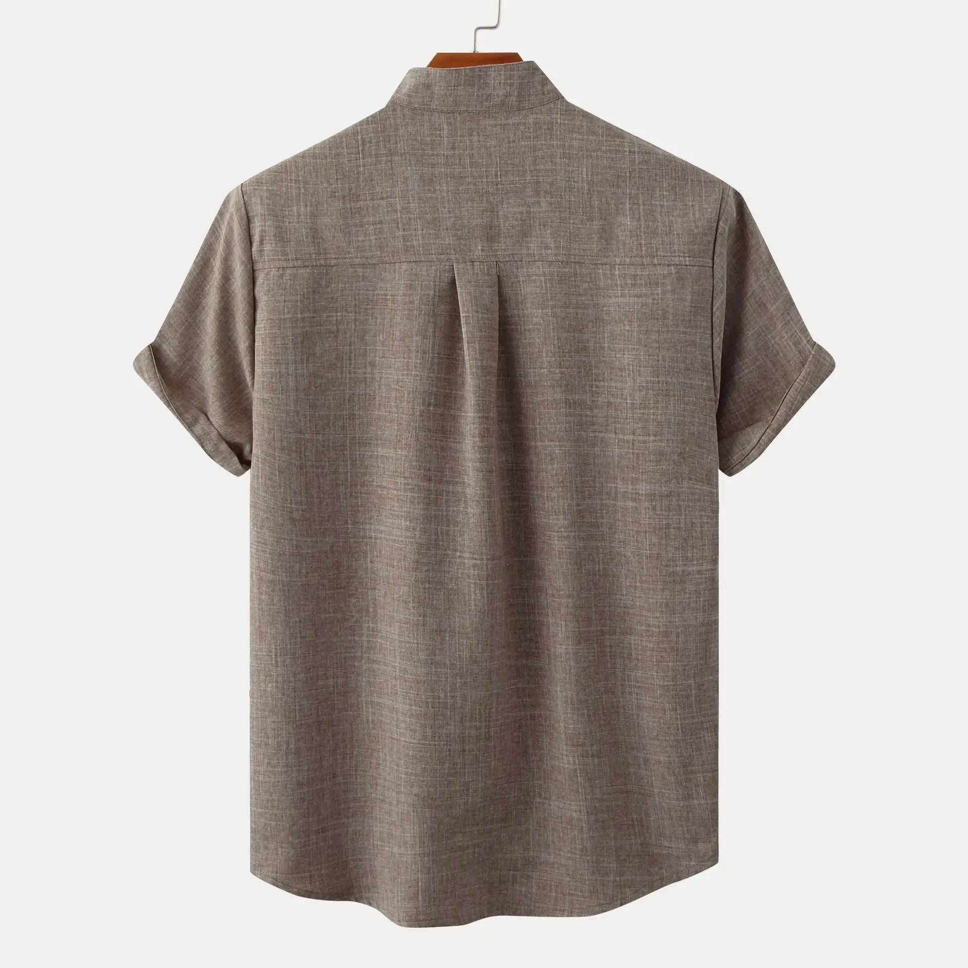 Aaron | Men's Stand Collar Button-Down Shirt