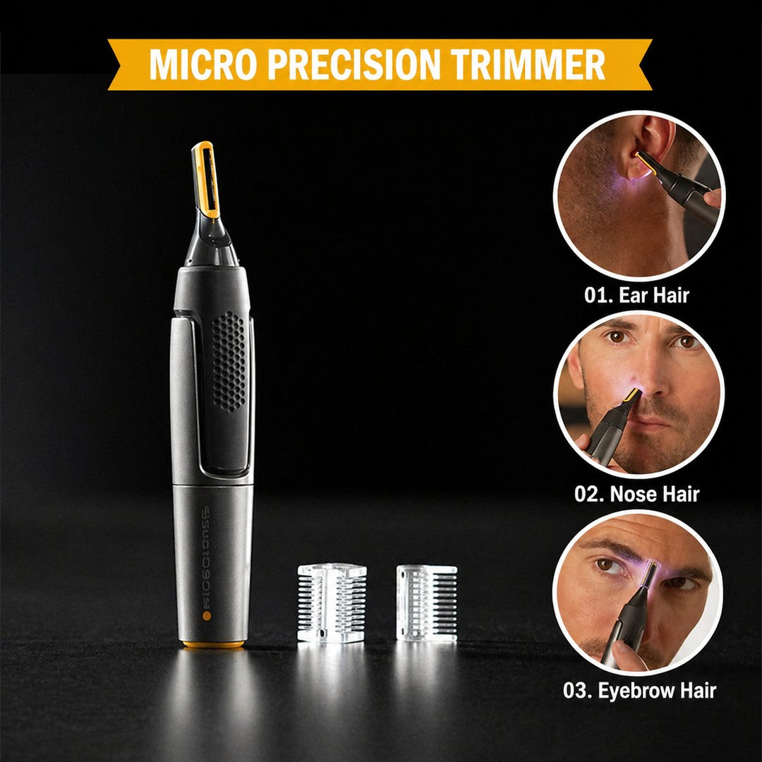 Precision trimmer with titanium-coated blade and LED light - product photo 5