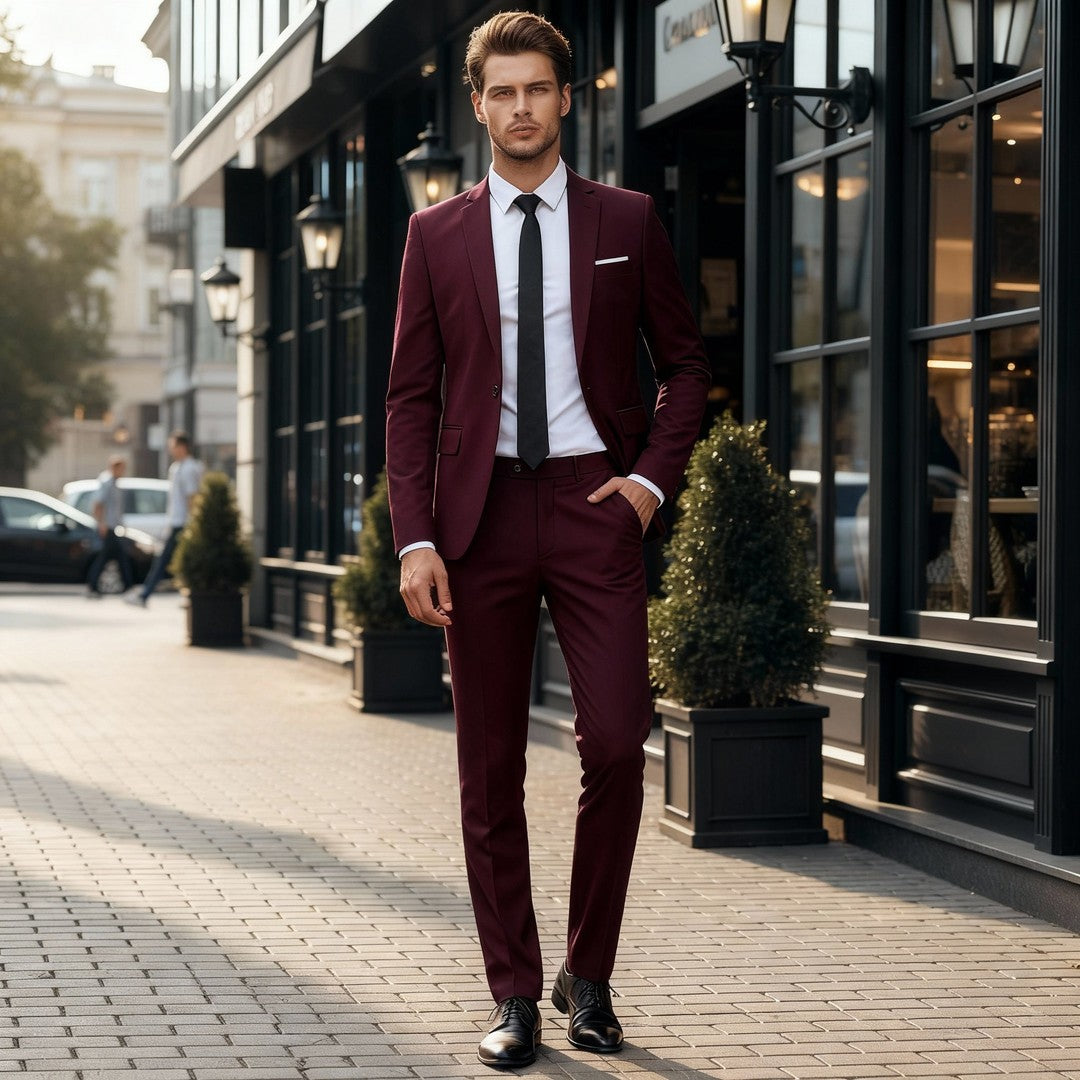 Man wearing the Finn men's elegant top, flatlay view