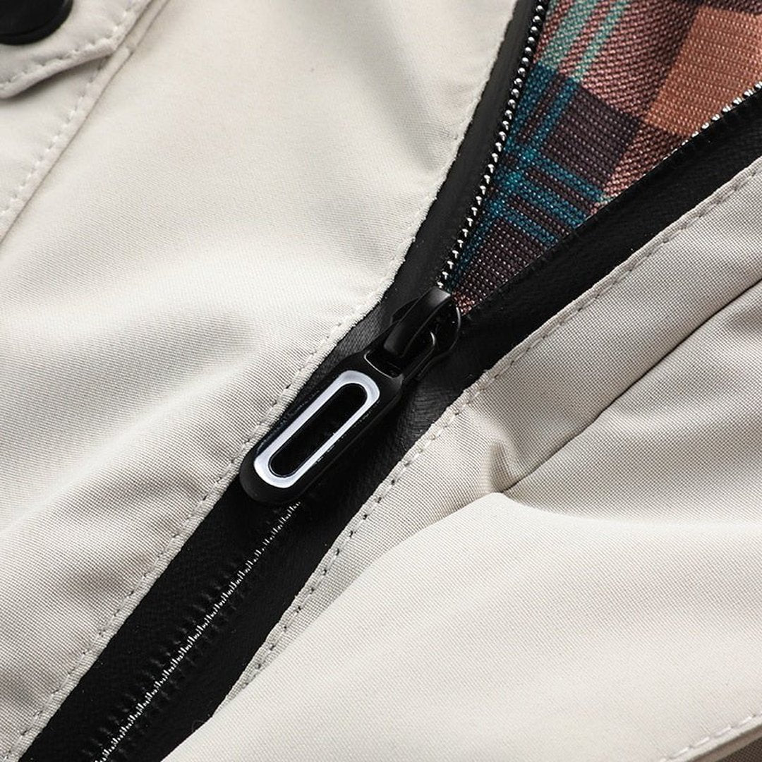 Man wearing the Flynn men's waterproof jacket, 12 view