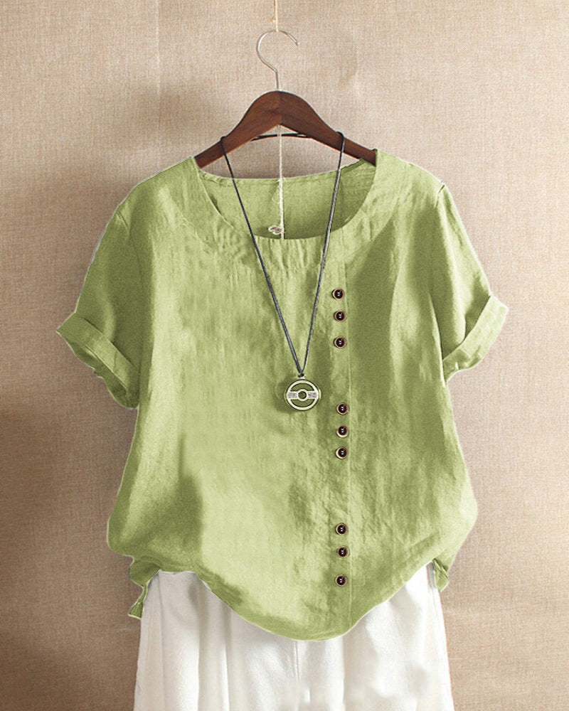 Senna | Women's Linen Tunic Loose Fit Blouse