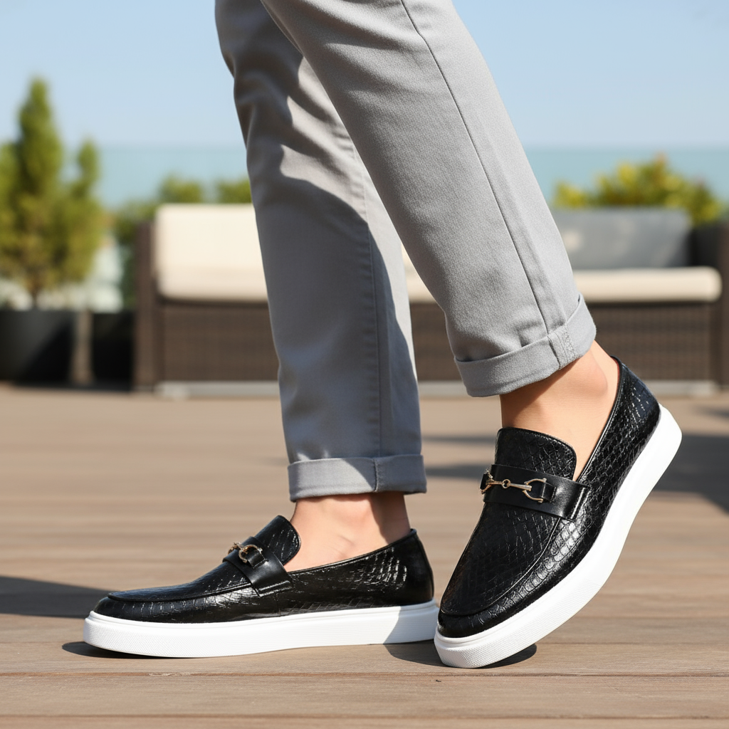 Owen | Men's Textured Slip-On Orthopedic Loafers