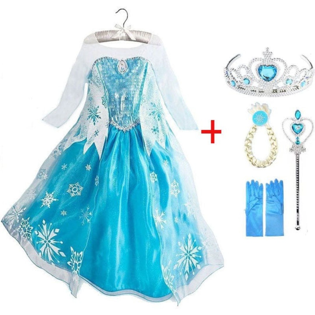 Pale blue ice queen costume gown - product photo 1