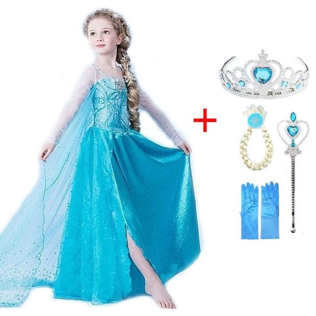 Pale blue ice queen costume gown - product photo 4