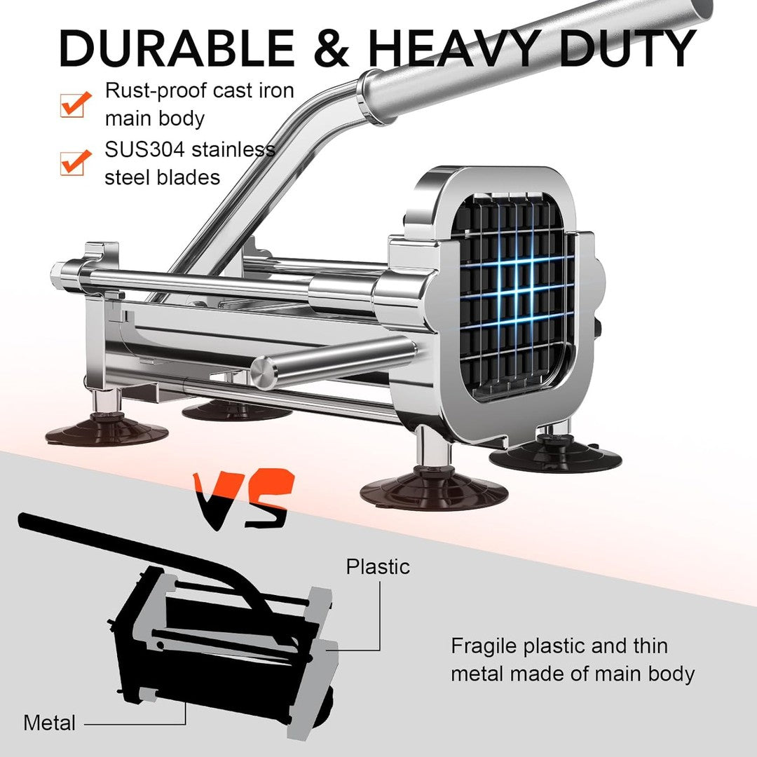 Heavy-duty chip and potato cutter with blades - product photo 2